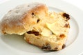 Buttered Scone Royalty Free Stock Photo