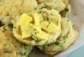 Buttered Spinach Scones Royalty Free Stock Photo