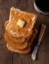 Buttered Toast Royalty Free Stock Photo