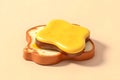 Buttered toast with Marmite, ready for breakfast Royalty Free Stock Photo