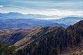 Butterfield Peak views of Oquirrh range toward Provo, Tooele, Utah Lake and Salt Lake County by Rio Tinto Bingham Copper Mine, in