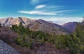 Butterfield Peak views of Oquirrh range toward Provo, Tooele, Utah Lake and Salt Lake County by Rio Tinto Bingham Copper Mine, in