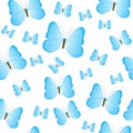 Butterflies background. Colorful seamless pattern. Vector illustration Royalty Free Stock Photo