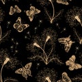 Butterflies and dandelions in the pattern.