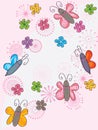 Butterflies Flower Flowers Flying_eps Royalty Free Stock Photo