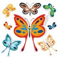Butterflies School Set Two Royalty Free Stock Photo