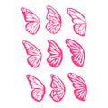 Butterflies spring, Easter black silhouettes. Earrings cut files templates on white background