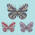 Butterflies in zentagle style