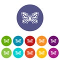 Butterfly with abstract patterning on wings icon Royalty Free Stock Photo