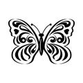 Butterfly with abstract patterning on wings icon Royalty Free Stock Photo