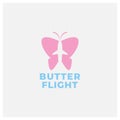 BUTTERFLY AND AIRPLANE LOGO DESIGN Royalty Free Stock Photo