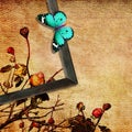 Butterfly Art Vintage Abstract