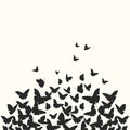 Butterfly silhouettes background Royalty Free Stock Photo