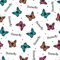 Butterfly Ballet Nature Lacework Vector Pattern