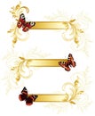 Butterfly banners Royalty Free Stock Photo