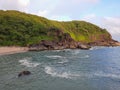 Butterfly beach in Goa. Beach and rocks.