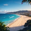 Butterfly beach idyllic holiday in Santa barbara California USA. Vibrant background for tropical authentic Royalty Free Stock Photo