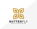 Butterfly Beauty Fashion Logo Design. Creative Idea logos designs Vector illustration template Royalty Free Stock Photo