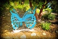Butterfly bench Royalty Free Stock Photo