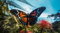 Vibrant Orange Butterfly In Madagascar - Unreal Engine 5 Uhd Image