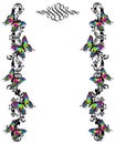 Butterfly Border invitation template Royalty Free Stock Photo