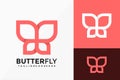 Butterfly Brand Identity Logo Vector Design. Abstract emblem, designs concept, logos, logotype element for template Royalty Free Stock Photo