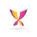 Butterfly bright colors elegant logo.