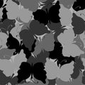 Butterfly camouflage seamless vector pattern Royalty Free Stock Photo