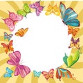 Butterfly card Royalty Free Stock Photo