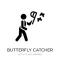butterfly catcher icon in trendy design style. butterfly catcher icon isolated on white background. butterfly catcher vector icon