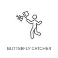 Butterfly catcher linear icon. Modern outline Butterfly catcher