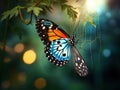 Butterfly change form chrysalis Royalty Free Stock Photo