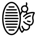 Butterfly cocoon icon outline vector. Butterfly transformation