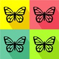 Butterfly color icon great for any use. Vector EPS10.