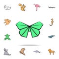 butterfly colored origami icon. Detailed set of origami animal in hand drawn style icons. Premium graphic design. One of the Royalty Free Stock Photo