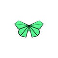 butterfly colored origami style icon. Element of animals icon. Made of paper in origami technique vector Illustration butterfly ic Royalty Free Stock Photo
