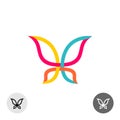 Butterfly logo Royalty Free Stock Photo