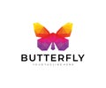 Butterfly Colorful Polygon Logo Design