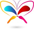 Butterfly colorful vector logo