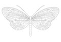 Butterfly coloring page. Antistress