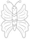 Butterfly coloring page Royalty Free Stock Photo