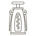 Butterfly corkscrew icon, outline style