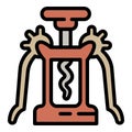 Butterfly corkscrew icon, outline style