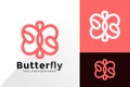 Butterfly Creative Logo Design, Abstract Logos Designs Concept for Template Royalty Free Stock Photo