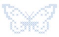 Butterfly criss-cross stitch embroidery Royalty Free Stock Photo