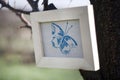 Butterfly cross stitch Royalty Free Stock Photo