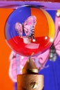 Butterfly in crystal ball Royalty Free Stock Photo