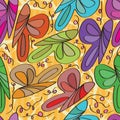 Butterfly curl seamless pattern Royalty Free Stock Photo