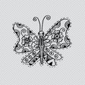 Butterfly with decorative style Royalty Free Stock Photo