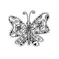 Butterfly with decorative style Royalty Free Stock Photo